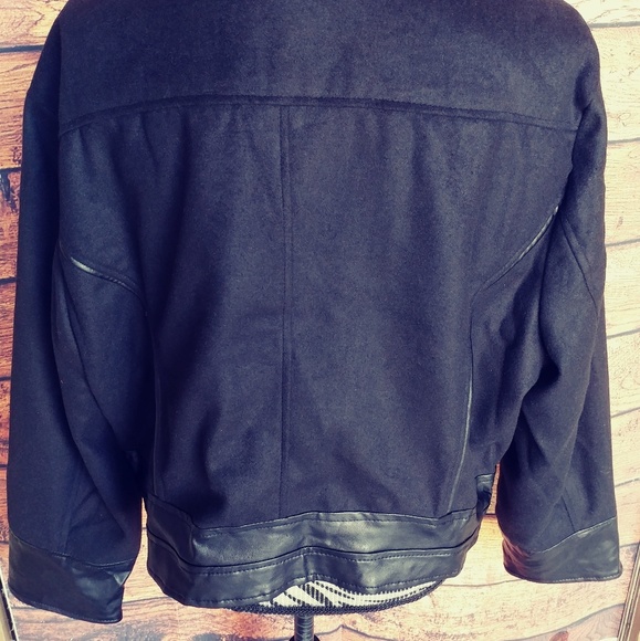 NWT Yoki black and tan moto jacket size 3X - Picture 2 of 8